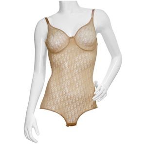 Christian Dior 1990s Monogram Mesh Bodysuit